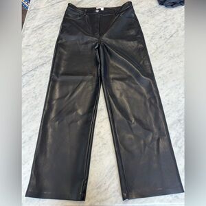 Aritzia Wilfred Leather Like Black Pants - Size 6